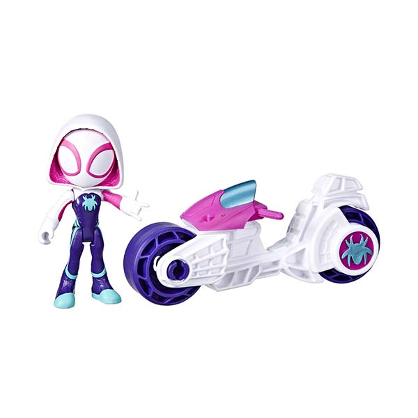 Motocicleta con figura spidey surt