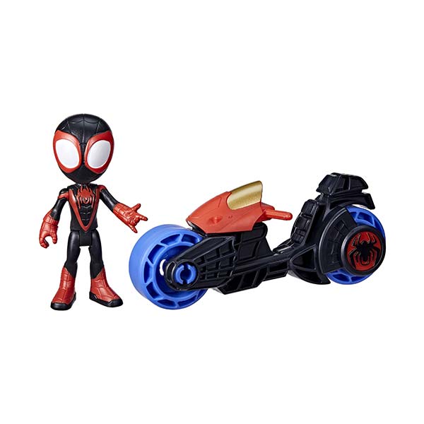 Motocicleta con figura spidey surt