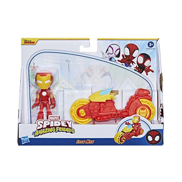 Motocicleta con figura spidey surt