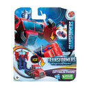 Transformers figura earthspark cambiador de 1 paso con giro