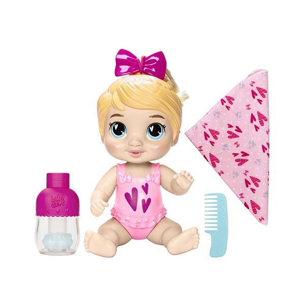 Muñeca shampoo snuggle cabello rubio