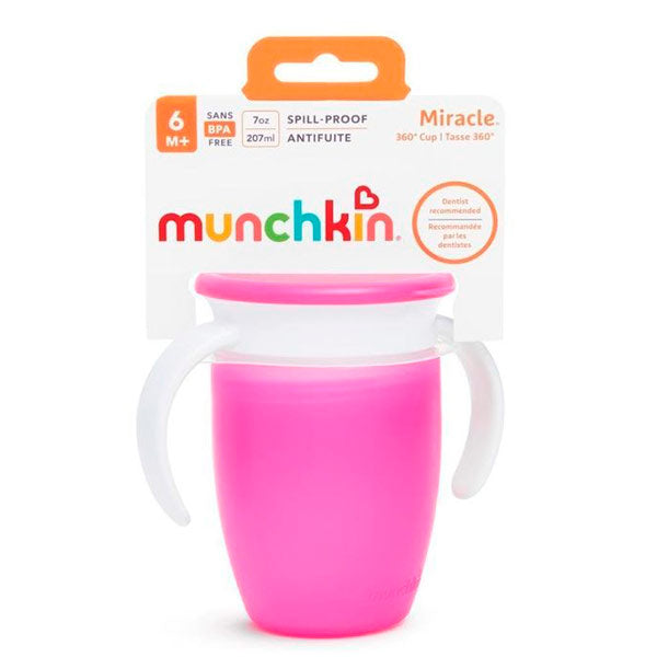 Vaso 360ml con tapa rosado 51855 Munchkin