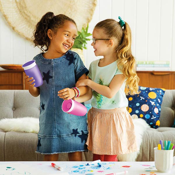 Munchkin vaso Miracle 360 10oz con asas morado