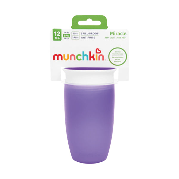 Munchkin vaso Miracle 360 10oz con asas morado