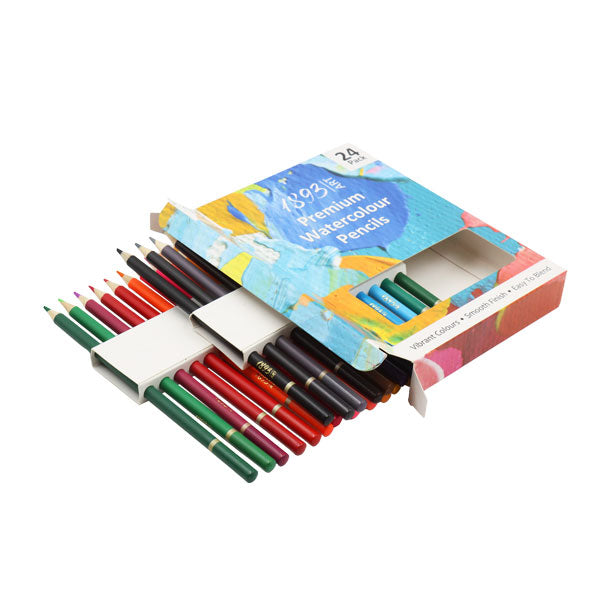 Lápices de color acuarelables premium 24 unidades