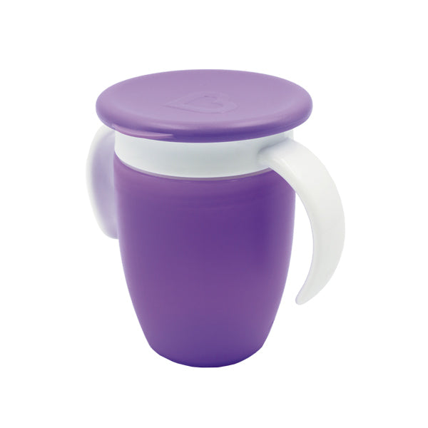 Vaso entrenamiento 360 con azas 8oz morado - Munchkin
