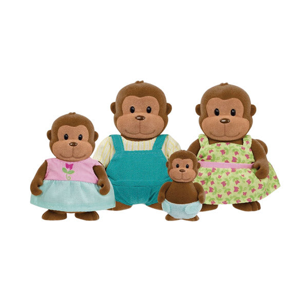 Set figuras familia monos 4 piezas