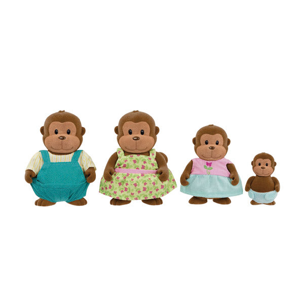 Set figuras familia monos 4 piezas