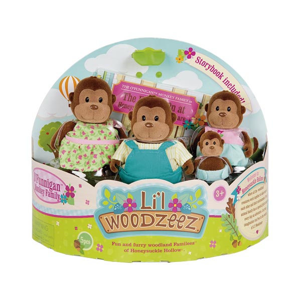 Set figuras familia monos 4 piezas