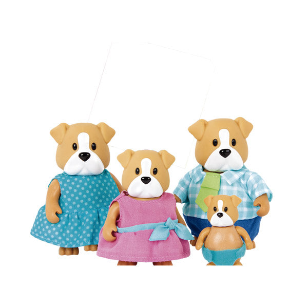 Set figuras familia bulldog 4 piezas