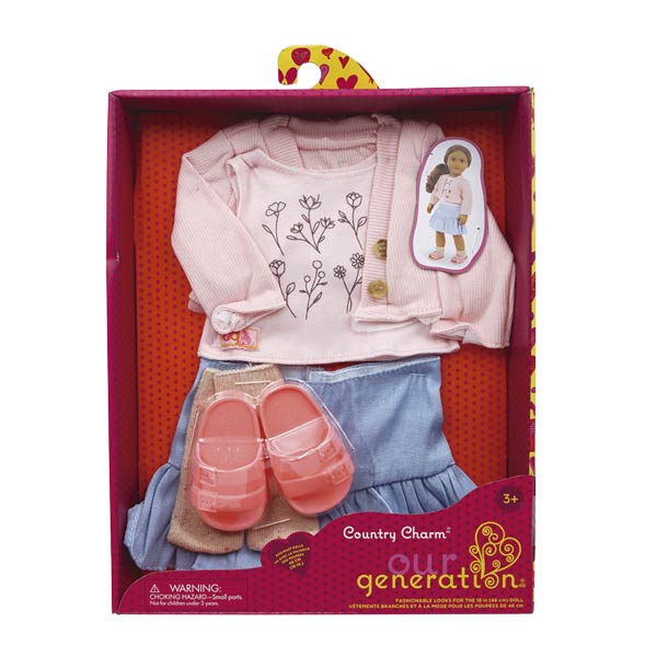 Accesorio para muñeca Our Generation conjunto top estampado floral
