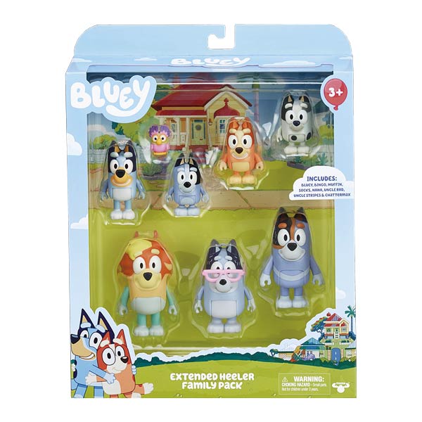 Set figuras familia 8pack Bluey