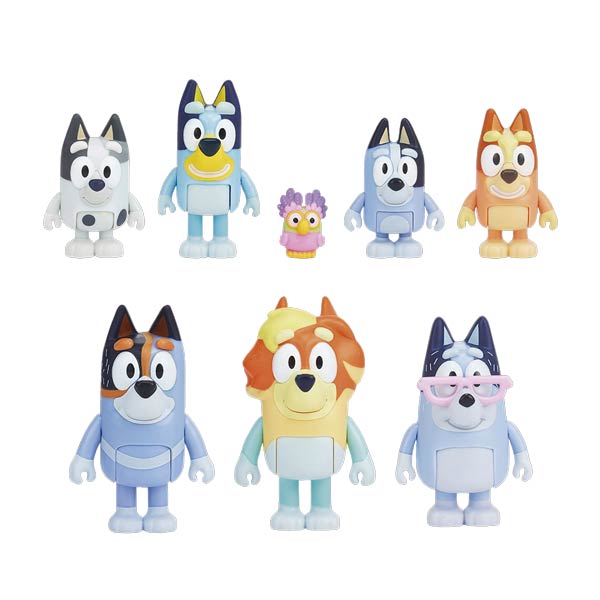 Set figuras familia 8pack Bluey