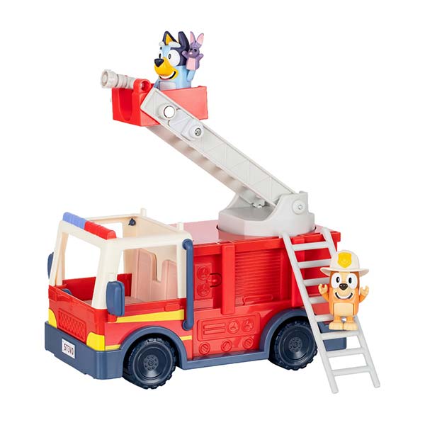 Vehículo de bomberos con figuras Bluey