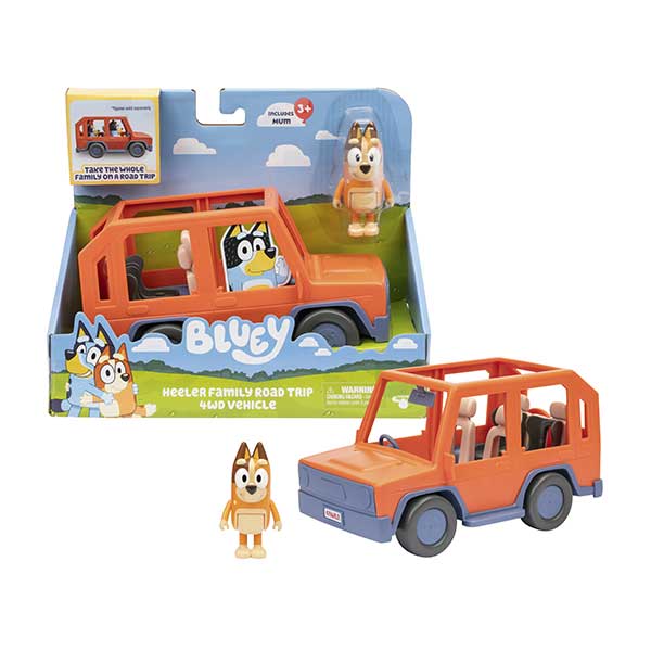 Vehículo 4x4 viaje familiar Bluey