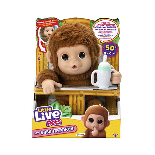 Peluche interactivo bebé mono