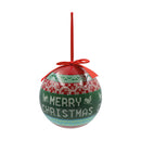 Ornamento bola con lazo rojo