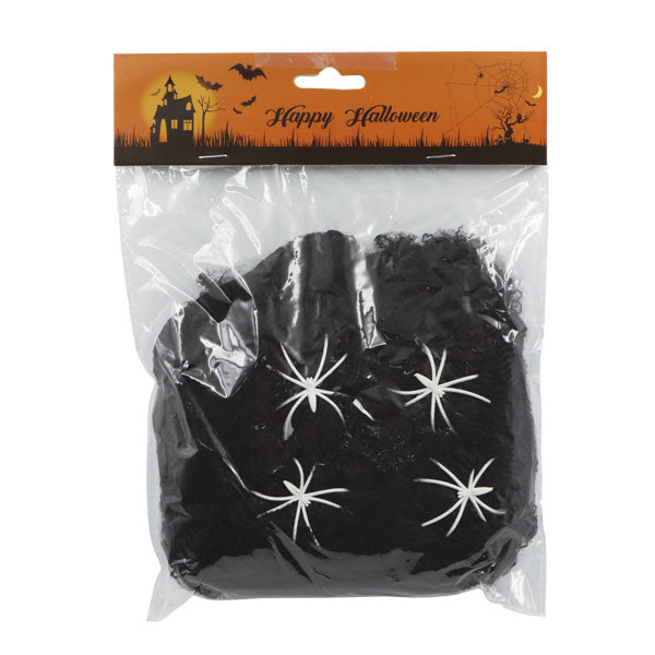 Set tela de araña halloween 4 piezas