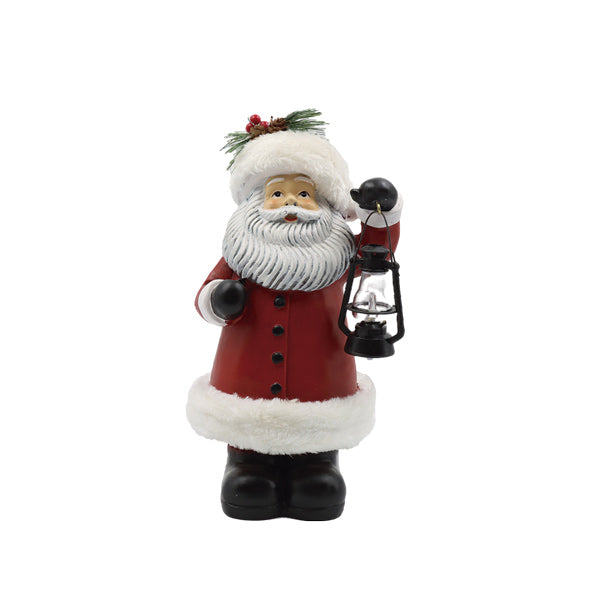 Adorno santa con LED 27cm