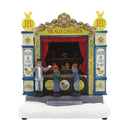 Adorno navideño tienda escenario musical 16cm