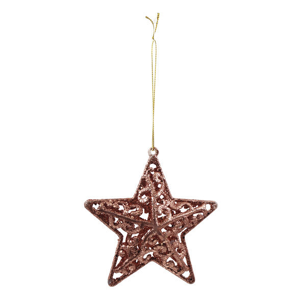 Ornamento navideño estrella surtida 10cm