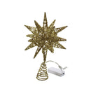 Estrella snowflake para copa de árbol con led 27cm