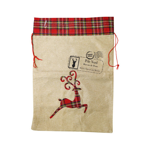 Saco yute navideño