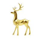 Figura reno de pie dorado 15cm