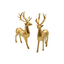 Figura reno de pie dorado 15cm