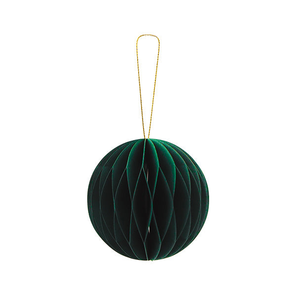 Ornamento 6pz de papel colgante 8cm verde