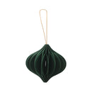 Ornamento 6pz de papel colgante 8cm verde