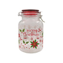 Contenedor de vidrio navideño 20cm