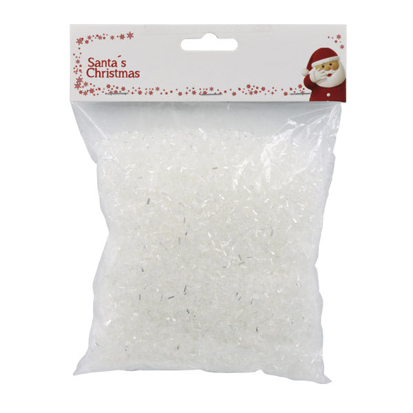 Bolsa de oropel brillante plata con blanco 80g