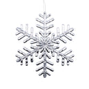 Ornamento navideño Snowflake plata 18cm