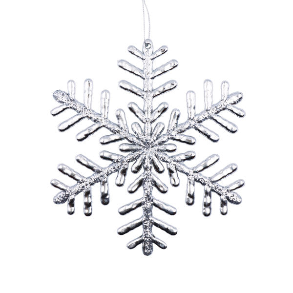 Ornamento navideño Snowflake plata 18cm C893-00699-S