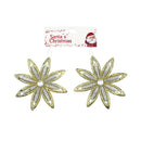 Ornamento navideño Snowflake dorado 12cm