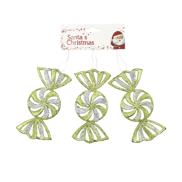 Ornamento navideño Candy verde 12cm C893-00735-GR