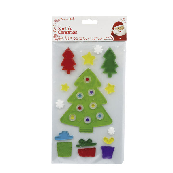 Set adhesivos de gel para ventanas navideños