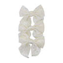 Lazo navideño blanco 3pz 15cm