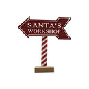 Adorno letrero taller de Santa 14cm