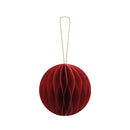 Ornamento 6pz de papel colgante 8cm rojo