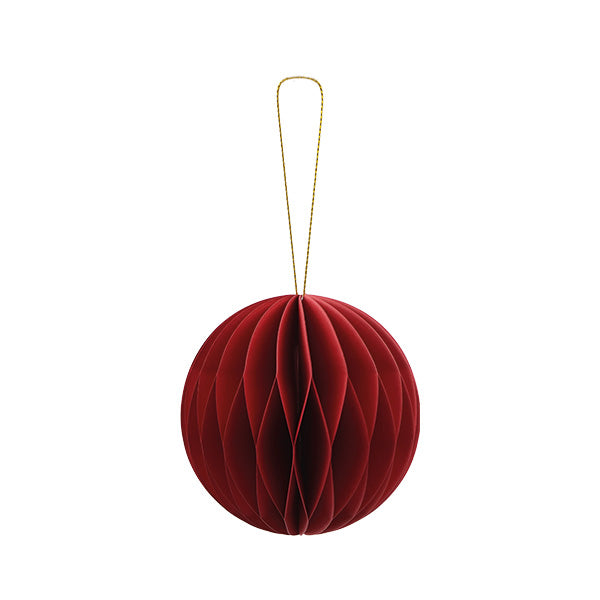 Ornamento 6pz de papel colgante 8cm rojo