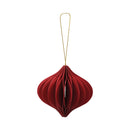 Ornamento 6pz de papel colgante 8cm rojo