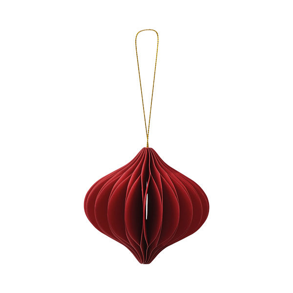 Ornamento 6pz de papel colgante 8cm rojo
