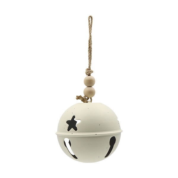 Ornamento de campana blanco 14cm