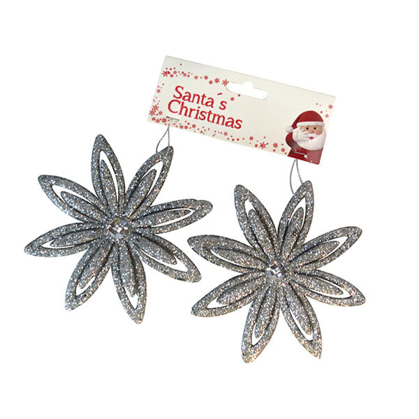 Ornamento copos de nieve 2 piezas c893-00476-s