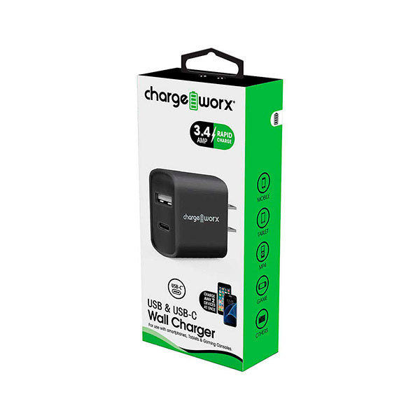 Cargador USB-C Doble CHA-CX2605BK Chargeworks