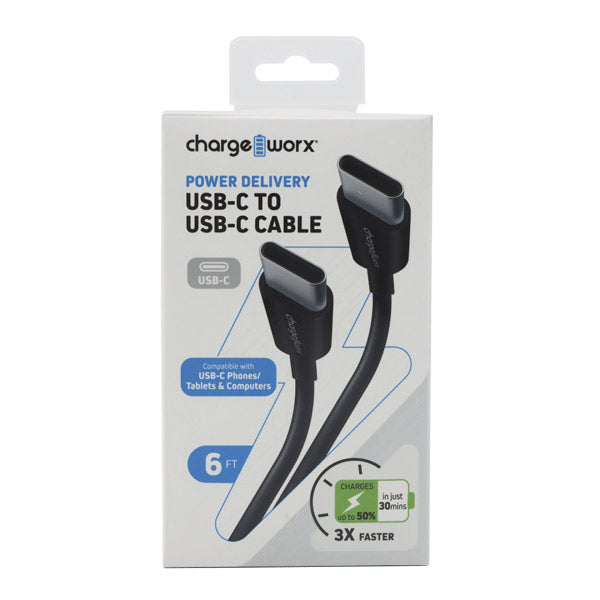 Cable USB-C a USB-C Chargeworx