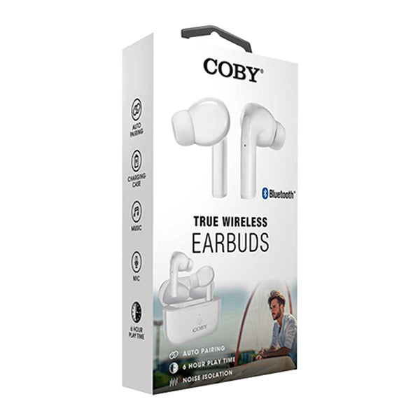 Earbuds bluetooth blancos Coby-CETW5 Coby