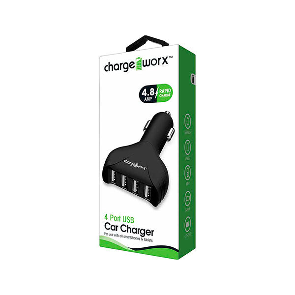 Cargador USB 4 puertos CHA-CX2008BK Chargeworks